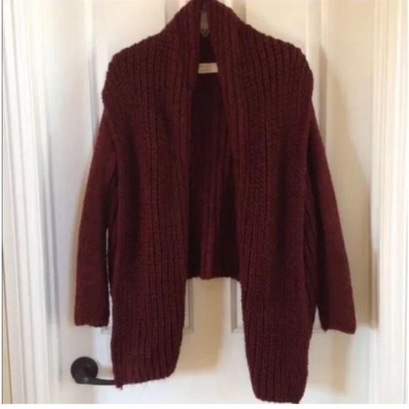 Zara Burgundy Cardigan - Picture 2 of 4